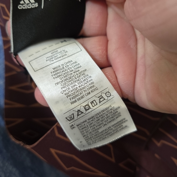 adidas x IVY PARK Burgundy Monogram Sheer Panel Leggings XS - Picture 9 of 9